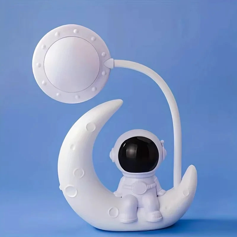 Astronaut Moon LED Night Light - Creative Desk Lamp & Decor